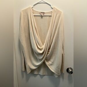 Cream Drape Sweater
